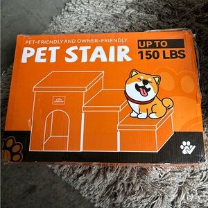 Grey Pet Stairs with Storage for Dogs/Cats